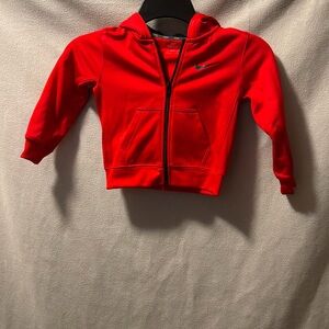 Nike Kids Bright Red Zip-Up Hoodie